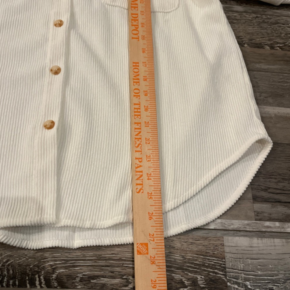Blu Pepper Brittany Corduroy Button Down Jacket Shirt Top Medium Classic Shacket - Picture 10 of 11